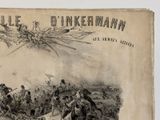 an old book with a picture of a battle on it