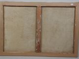 an image of a painting of a window with a wooden frame