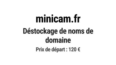 Nom de domaine minicam.fr. Catégorie: Informatique et tech.