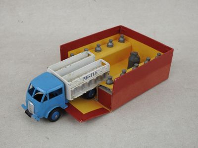 a toy truck that is sitting in a box