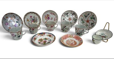 many different types of china dishes and cups