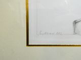 une photo d'un dessin représentant une œuvre d'art accrochée au mur