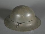 a helmet that is sitting on a table