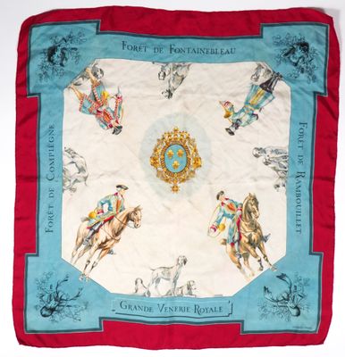 HERMES, Paris Carré de soie, modèle "Grande Venerie Royale"