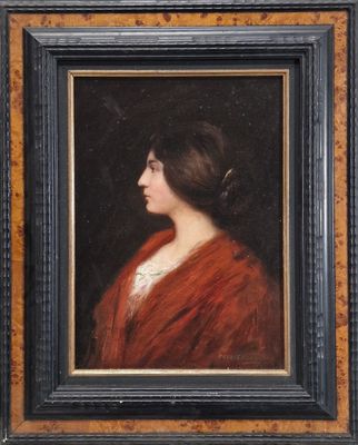 Paul LEGRAND (1863-1951) Portrait de femme de profil HUILE S…