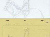 croquis représentant un homme à cheval et un homme à cheval