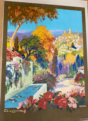 une image représentant un tableau représentant un jardin avec des fleurs et des arbres