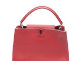 Sac à main en cuir rouge « Louis Vu Vu »