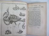 an open book with a drawing of a human ear