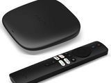 an image of a tv box with a remote control and pictures on the screen