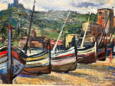 de nombreux bateaux alignés sur la plage