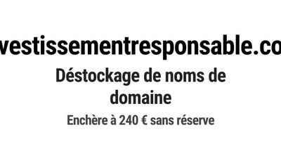 Nom de domaine investissementresponsable.