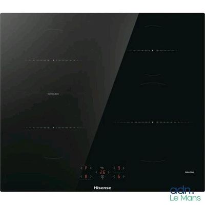 une plaque de cuisson noire avec quatre brûleurs et quatre brûleurs