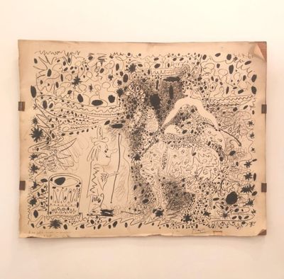 Lithographie « L’Ecuyère » de Pablo Picasso, signée dans l’estampe. Im - Photo 1