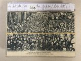 une vieille photo en noir et blanc représentant un grand groupe de personnes