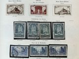 an old book with a bunch of different stamps on it