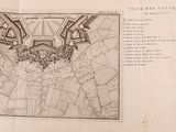 an old map with a picture of a city on it