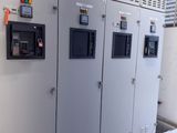 a large electrical panel in the middle of a room