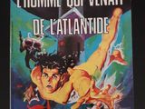 La couverture du livre, *L'homme ou le vent de l'Atlantide*, est