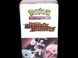 a box of pokemon trading cards with a character on it