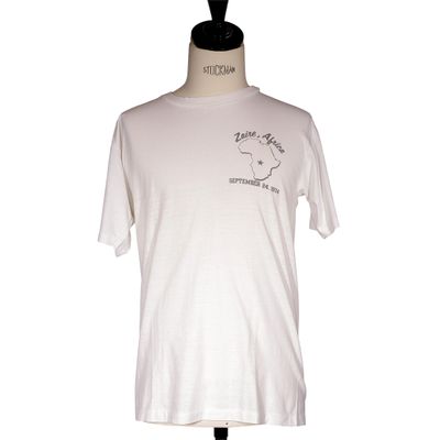 a white t - shirt with a map of the state of new hampshire printed on it
