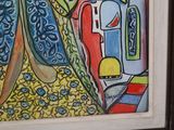 a picture of a painting on the wall of a room