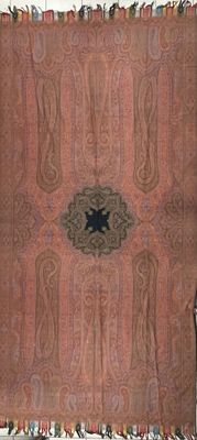 an image of a brown and black blanket with a star on it