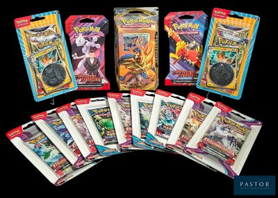 Le jeu de cartes à collectionner Pokémon est présenté sur un fond noir