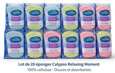 Lot de 20 éponges Calypos « Relaxing Moment » 100 % cellulose - douces et absorbantes