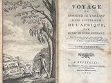 an old book with a picture of a man and a dog