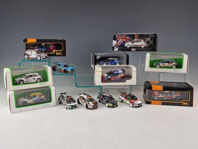 a lot of toy cars in a display case