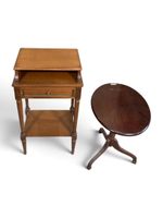 Lot de deux meubles : table guéridon d'appoint ; meuble télé… (photo 2)