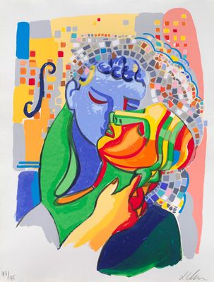 an image of a painting of a woman holding a cup