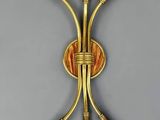 a close up of a wall mounted light fixture on a wall