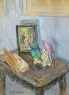 Ernest FOUARD (1883-1951) Perruches
