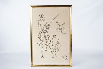 Henri ZAYAN (Né en 1923) Don Quichotte Impression sur papier