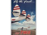 Affiche de voyage vintage « Fly the finest fly twa trans world airline »