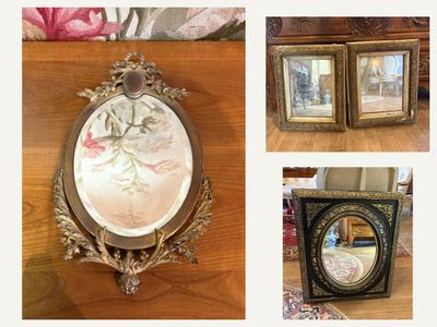 quatre photos d'une photo d'un miroir et une photo d'une photo d'un chat
