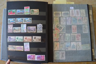 une personne tenant un livre sur lequel figurent des timbres