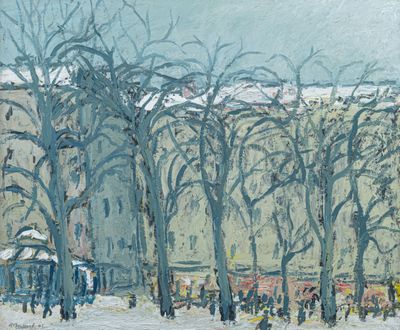 Régis BERNARD (1932-2021) Bellecour, le kiosque aux fleurs […