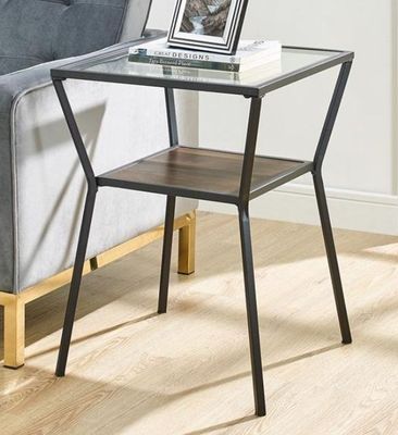 Table d’appoint SABLIER WALKER EDISON couleur noyer foncé et…