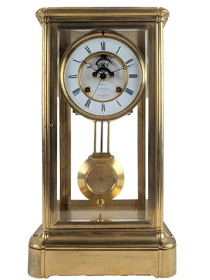an image of a golden clock on a white background with a white background