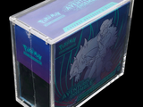 a clear box with a picture of a woman riding a horse