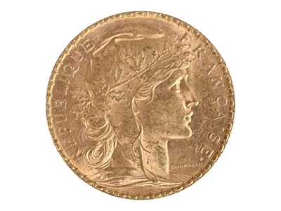 Pièce de 20 francs or au coq, 1904. Petites usures. - Photo 1