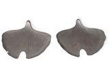 pair of silver ginknife earrings on a white background