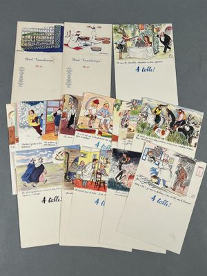 Ensemble de 22 menus vierges, édités par les laboratoires Le…