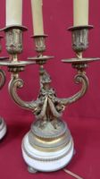 Paire de candélabres en bronze doré, bases en marbre, h. (photo 3)