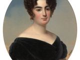 portrait of a woman in a black dress