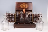 Cave à liqueur en bois, placage de bois et marqueterie, l'in… (photo 6)