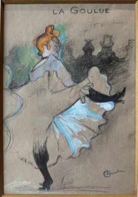une image d'un tableau représentant une femme en robe bleue